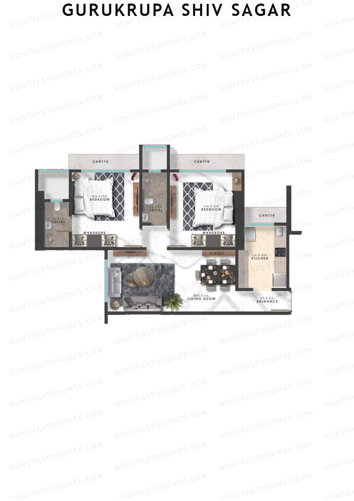 Gurukrupa Shiv Sagar Block A Unit 1 Floor Plan