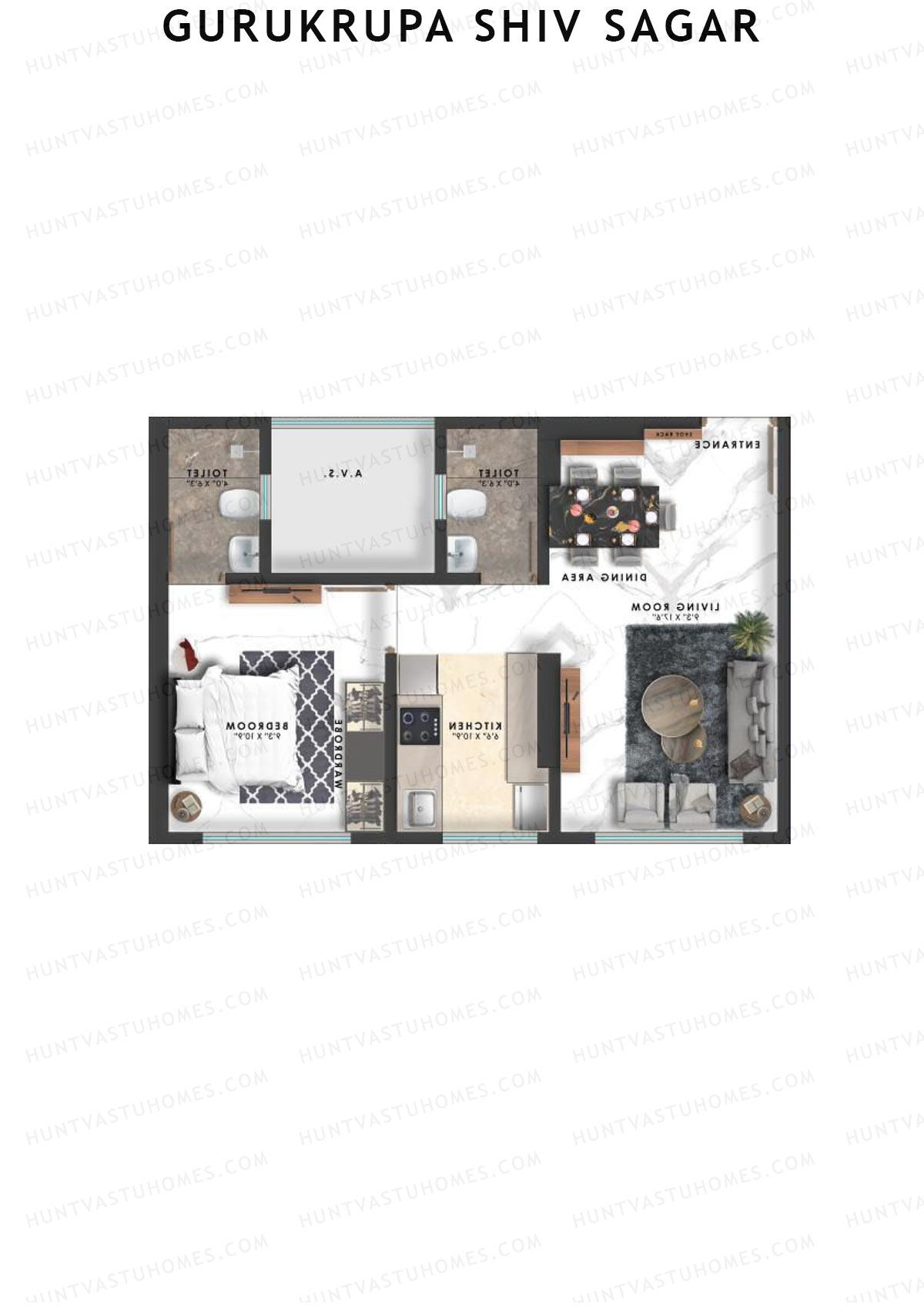 Gurukrupa Shiv Sagar Block A Unit 3 Floor Plan