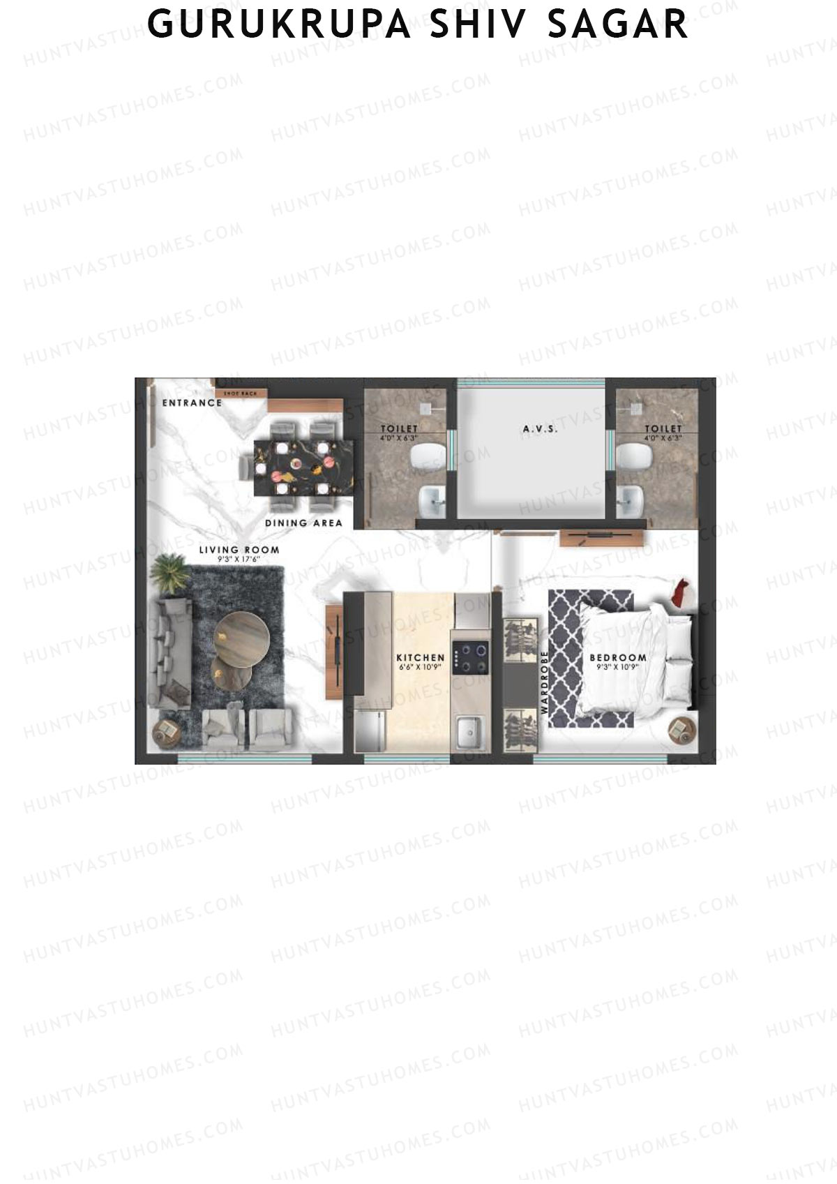 Gurukrupa Shiv Sagar Block A Unit 5 Floor Plan
