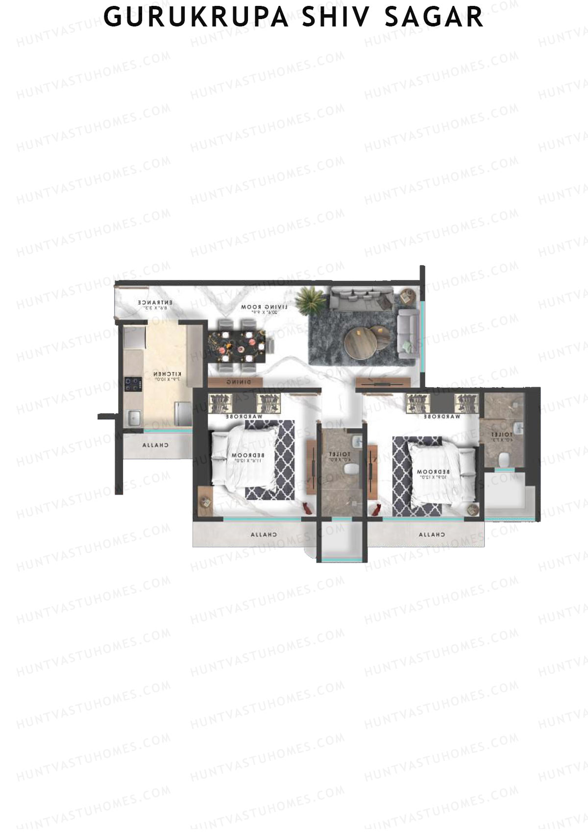 Gurukrupa Shiv Sagar Block A Unit 6 Floor Plan