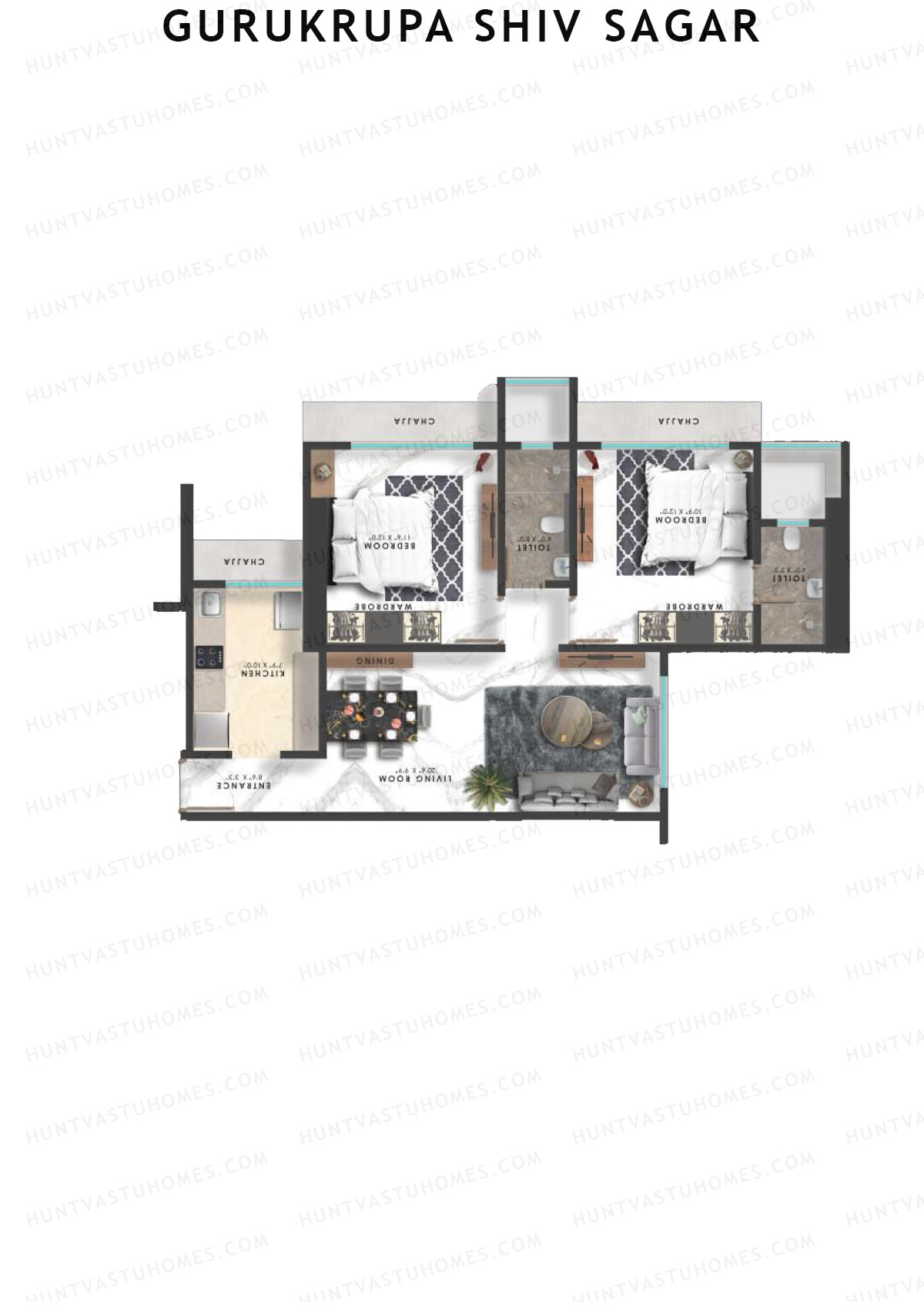 Gurukrupa Shiv Sagar Block A Unit 7 Floor Plan