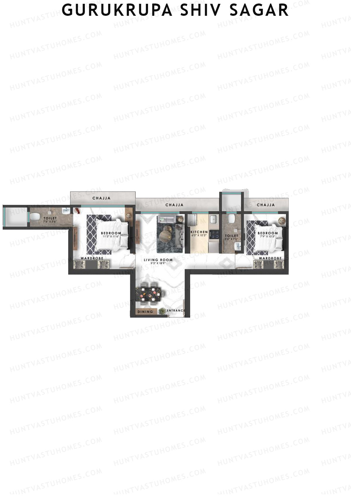 Gurukrupa Shiv Sagar Block A Unit 8 Floor Plan
