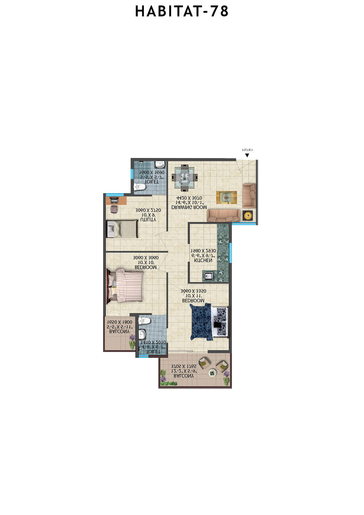 Habitat 78 Tower A7 Unit 6 Floor Plan