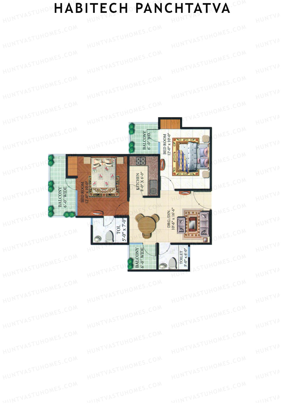 Habitech Panchtatva Tower A10 Unit 10 Floor Plan