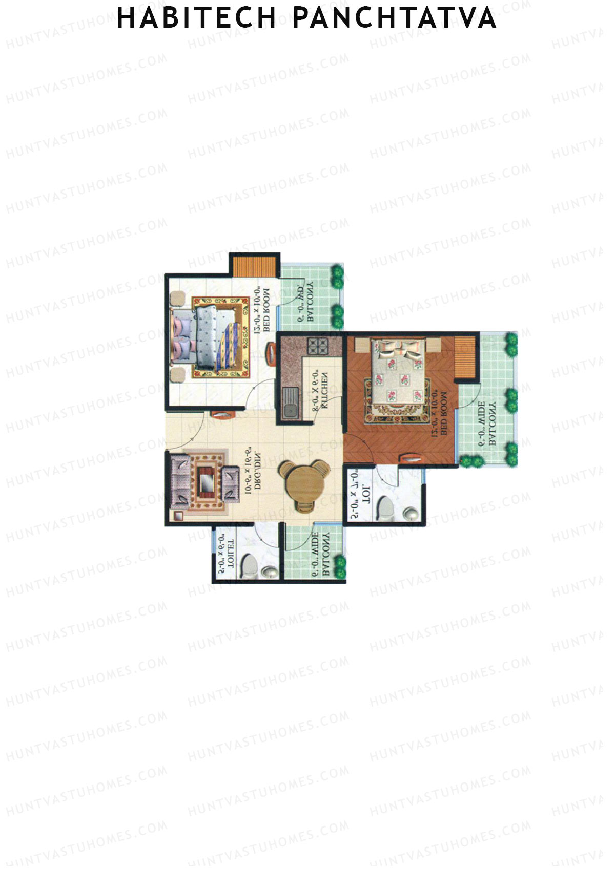 Habitech Panchtatva Tower A10 Unit 1 Floor Plan