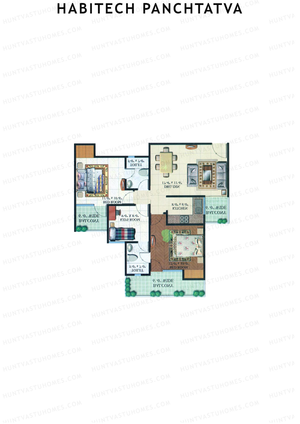 Habitech Panchtatva Tower A10 Unit 7 Floor Plan