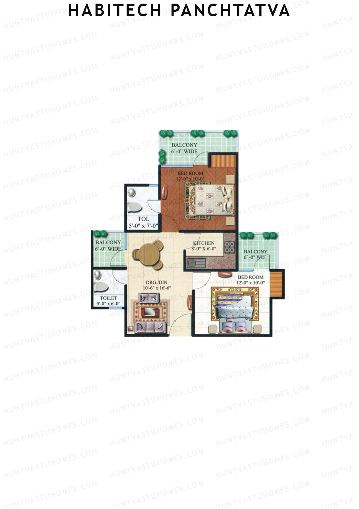 Habitech Panchtatva Tower A10 Unit 9 Floor Plan