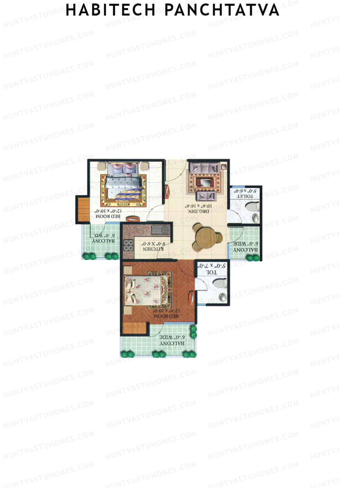 Habitech Panchtatva Tower A6 Unit 10 Floor Plan