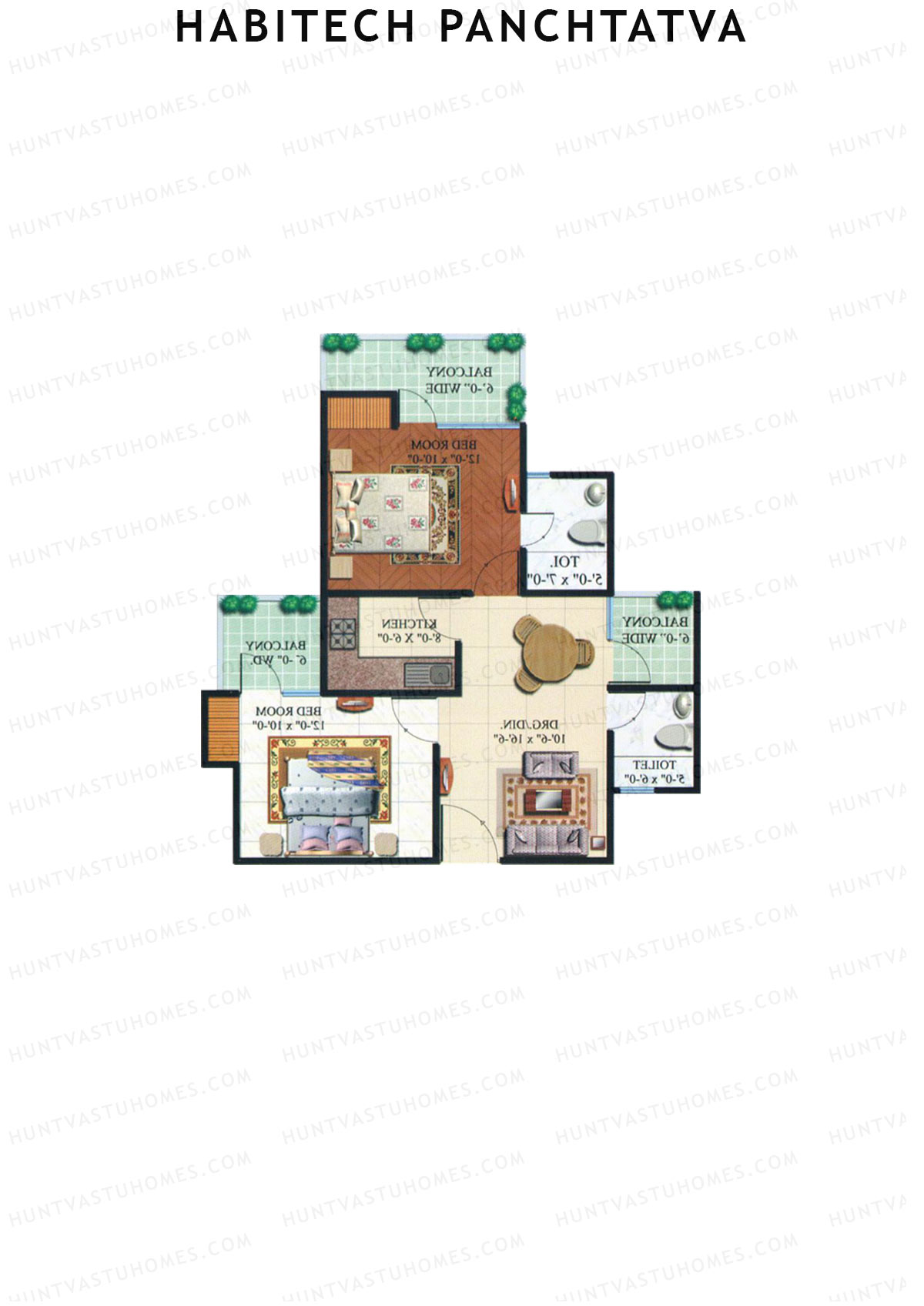 Habitech Panchtatva Tower A6 Unit 1 Floor Plan