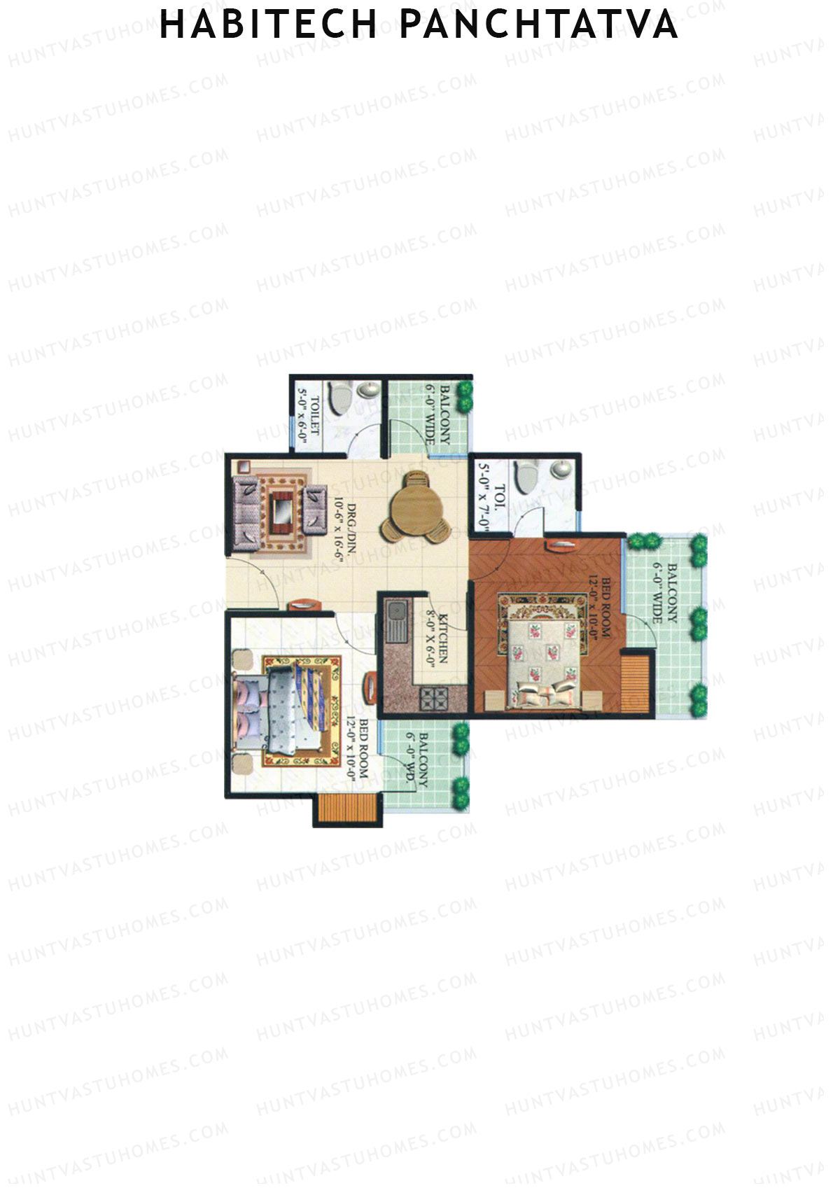 Habitech Panchtatva Tower A6 Unit 7 Floor Plan