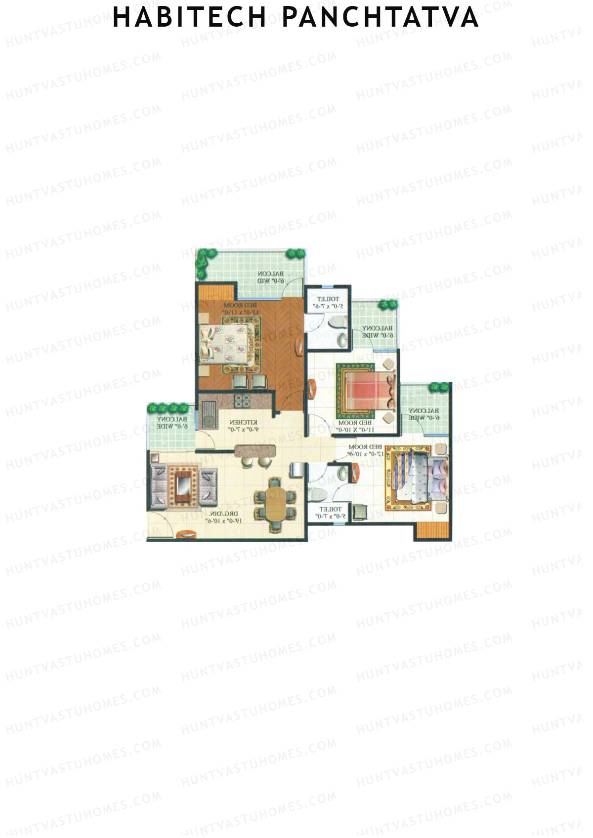 Habitech Panchtatva Tower A8 Unit 4 Floor Plan