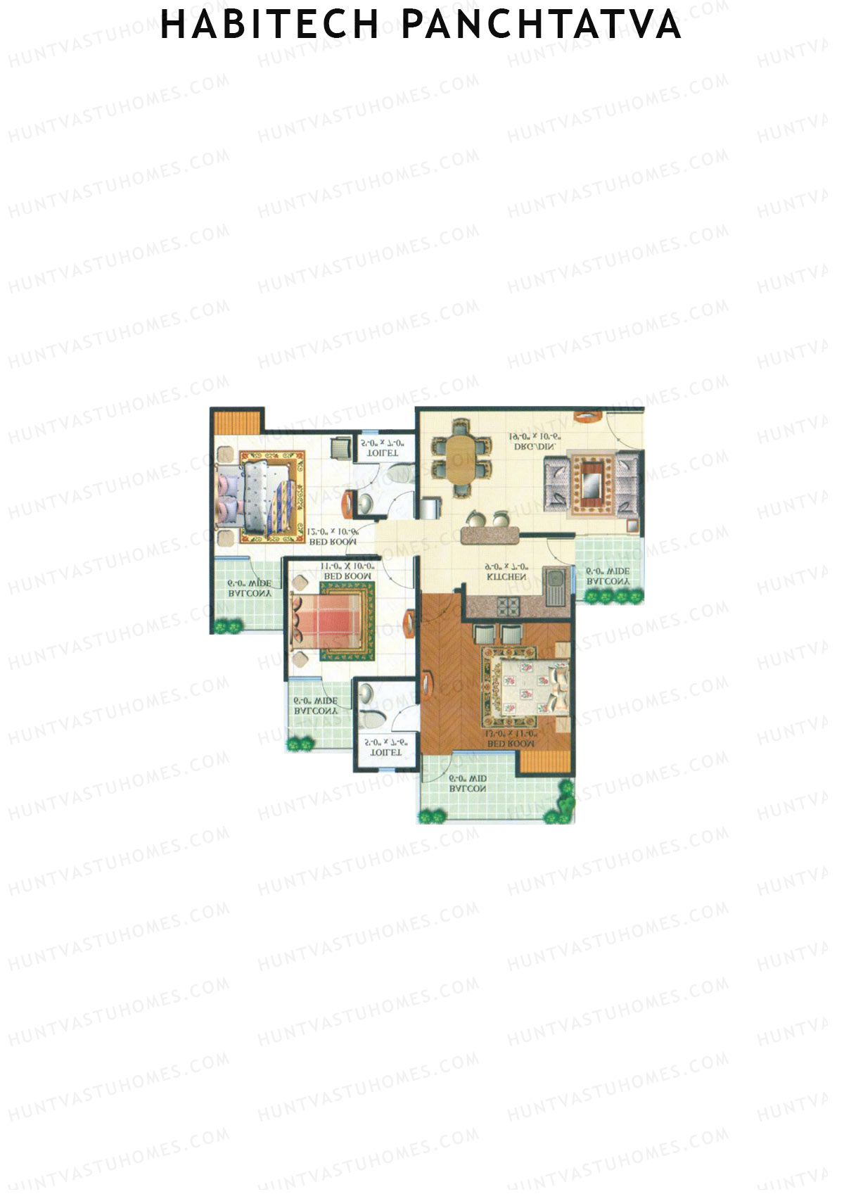 Habitech Panchtatva Tower A8 Unit 8 Floor Plan