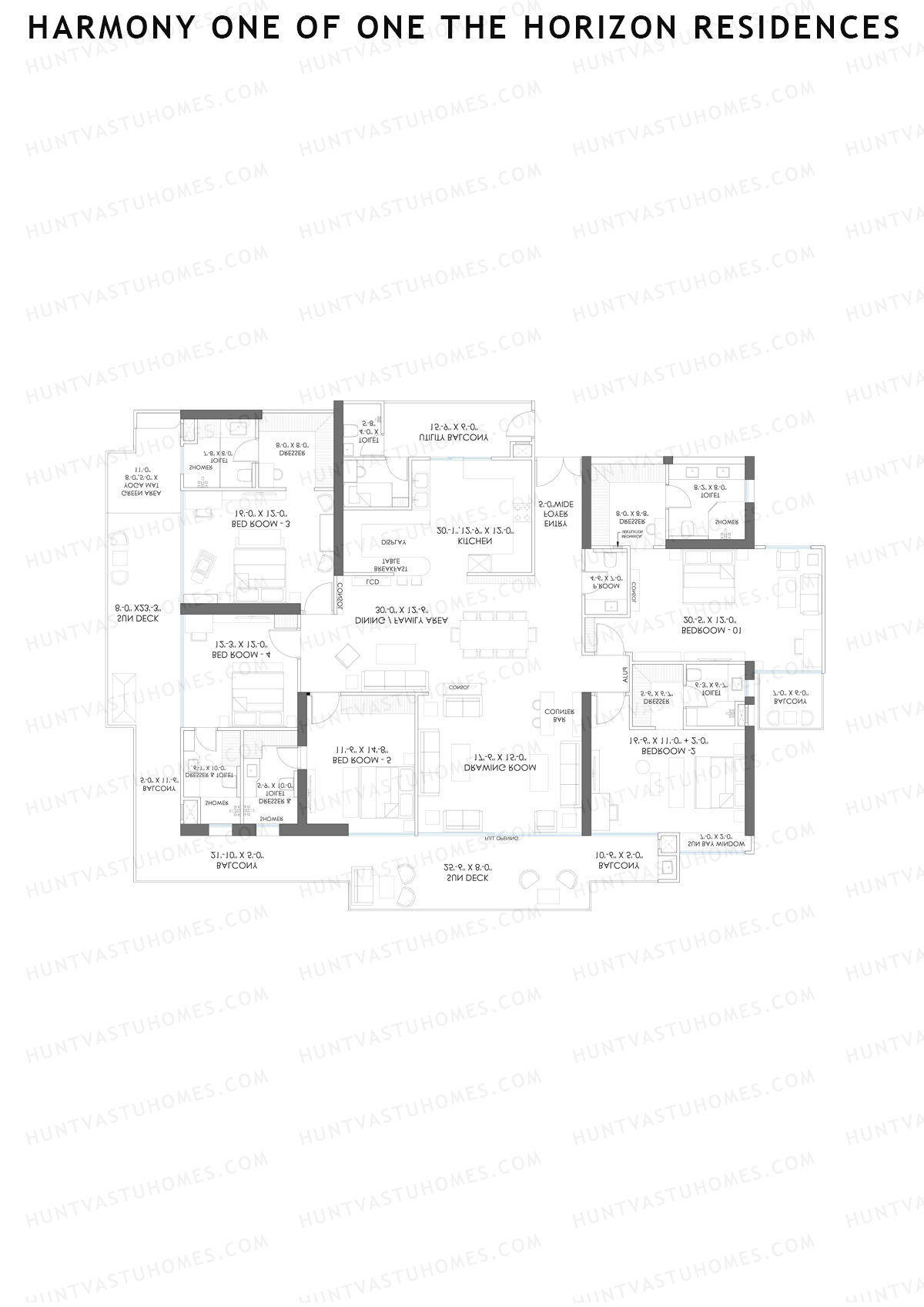 Harmony One Of One The Horizon Residences, Horizon, Unit 8, 5BHK, Super Area 5100   sq ft 