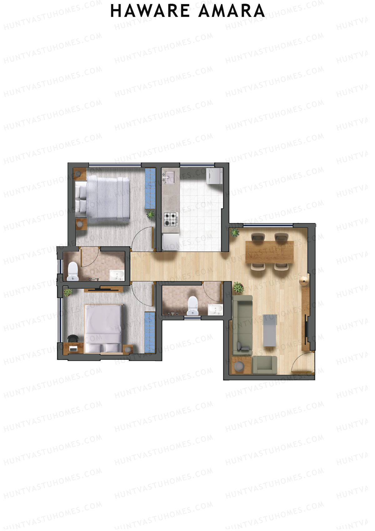Haware Amara Wing A Unit 2 Floor Plan