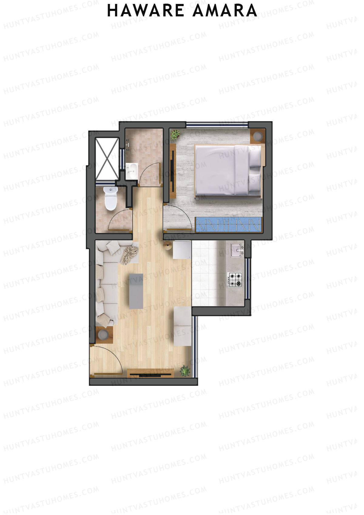 Haware Amara Wing B Unit 1 Floor Plan