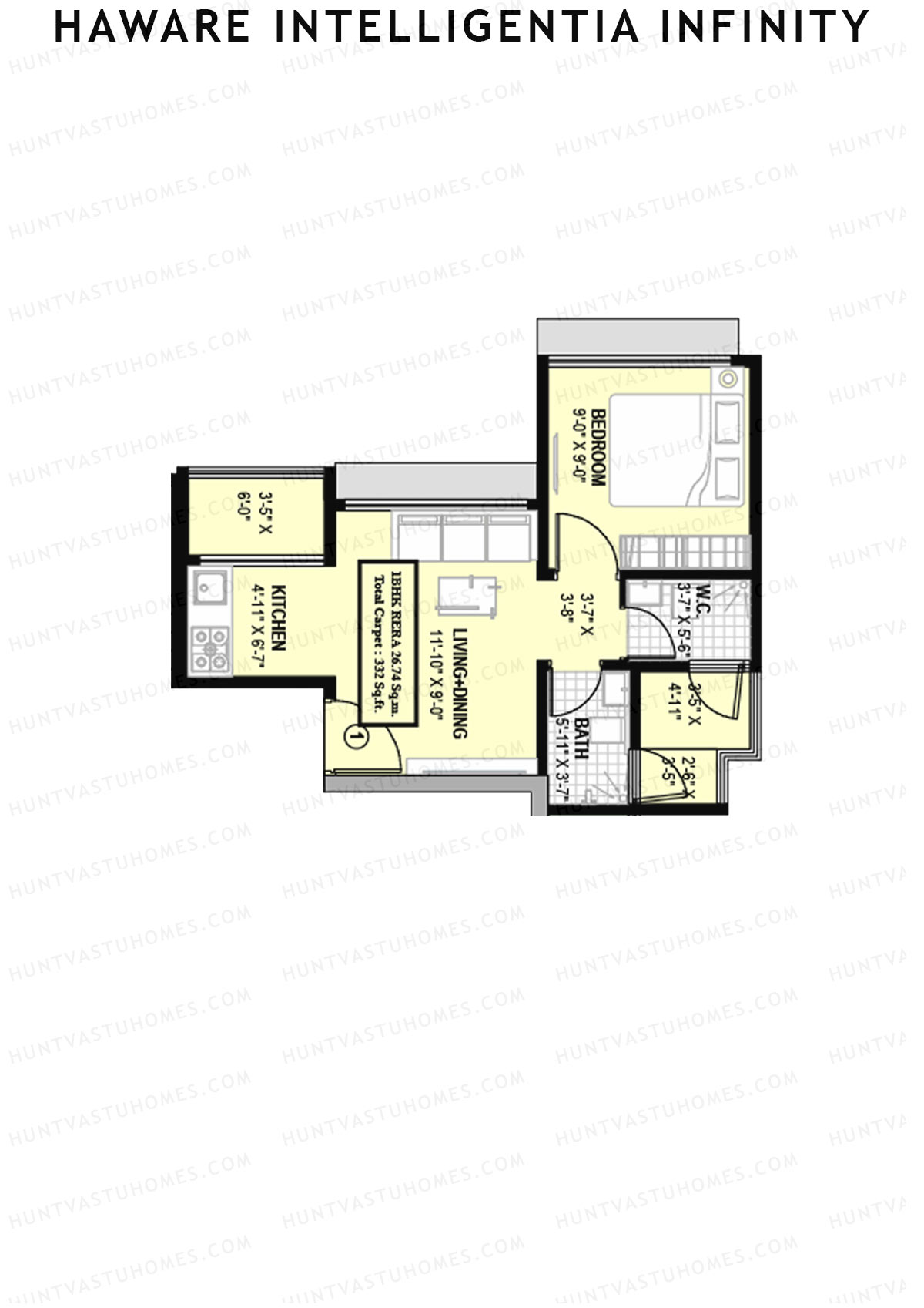 Haware Intelligentia Infinity Wing A Unit 1 Floor Plan