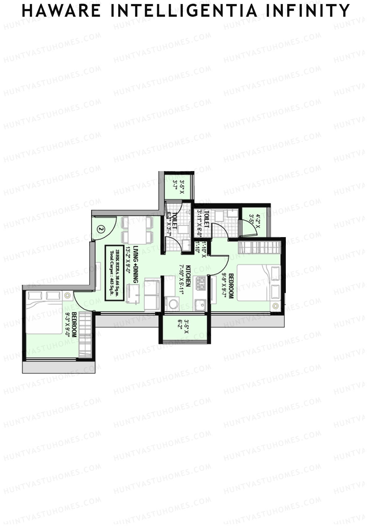 Haware Intelligentia Infinity Wing A Unit 2 Floor Plan