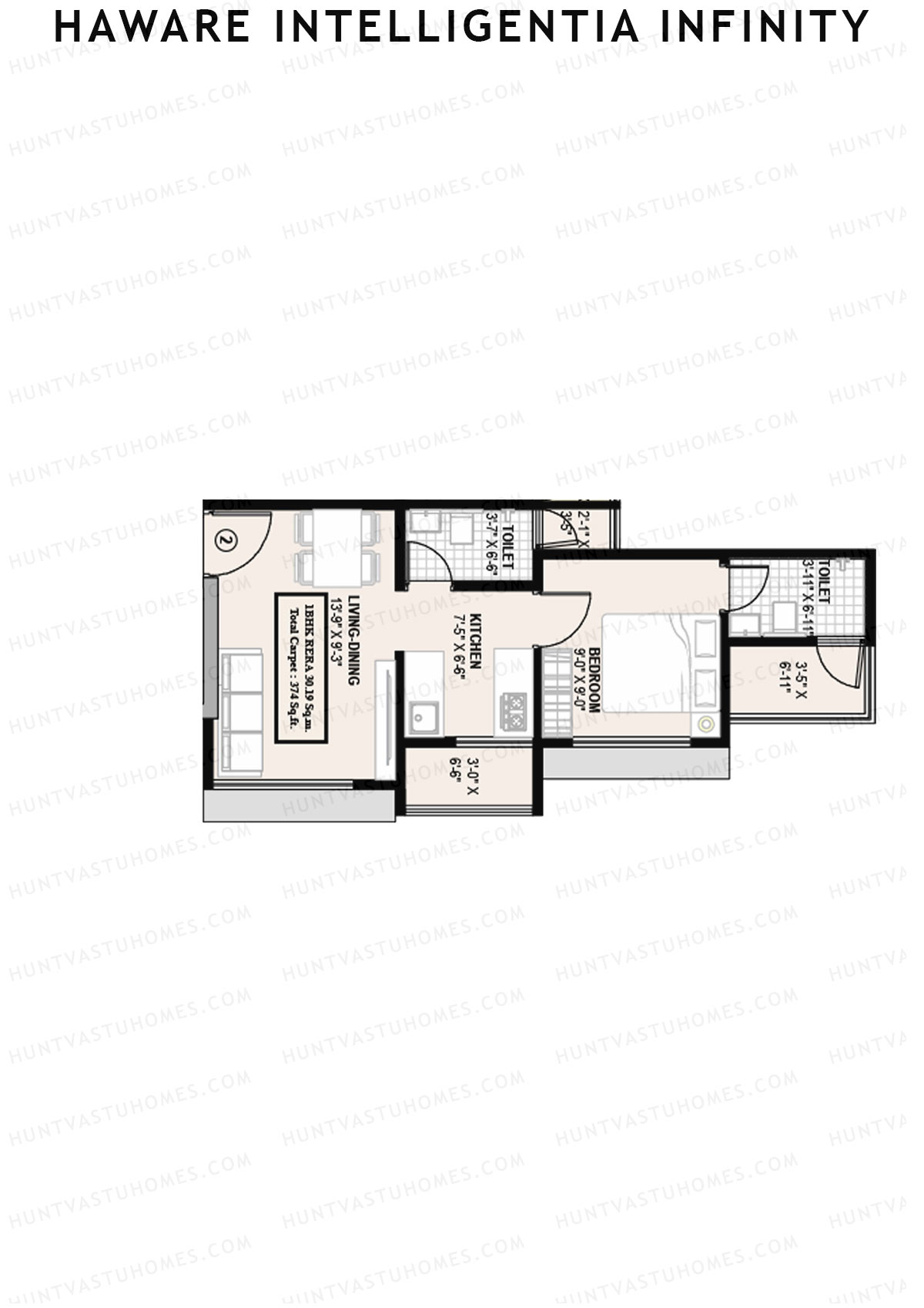 Haware Intelligentia Infinity Wing B Unit 2 Floor Plan