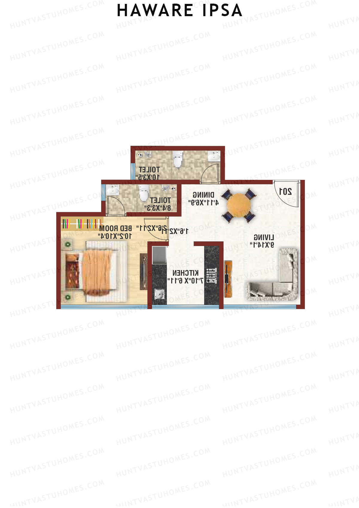Haware IPSA Wing B Unit 3 Floor Plan