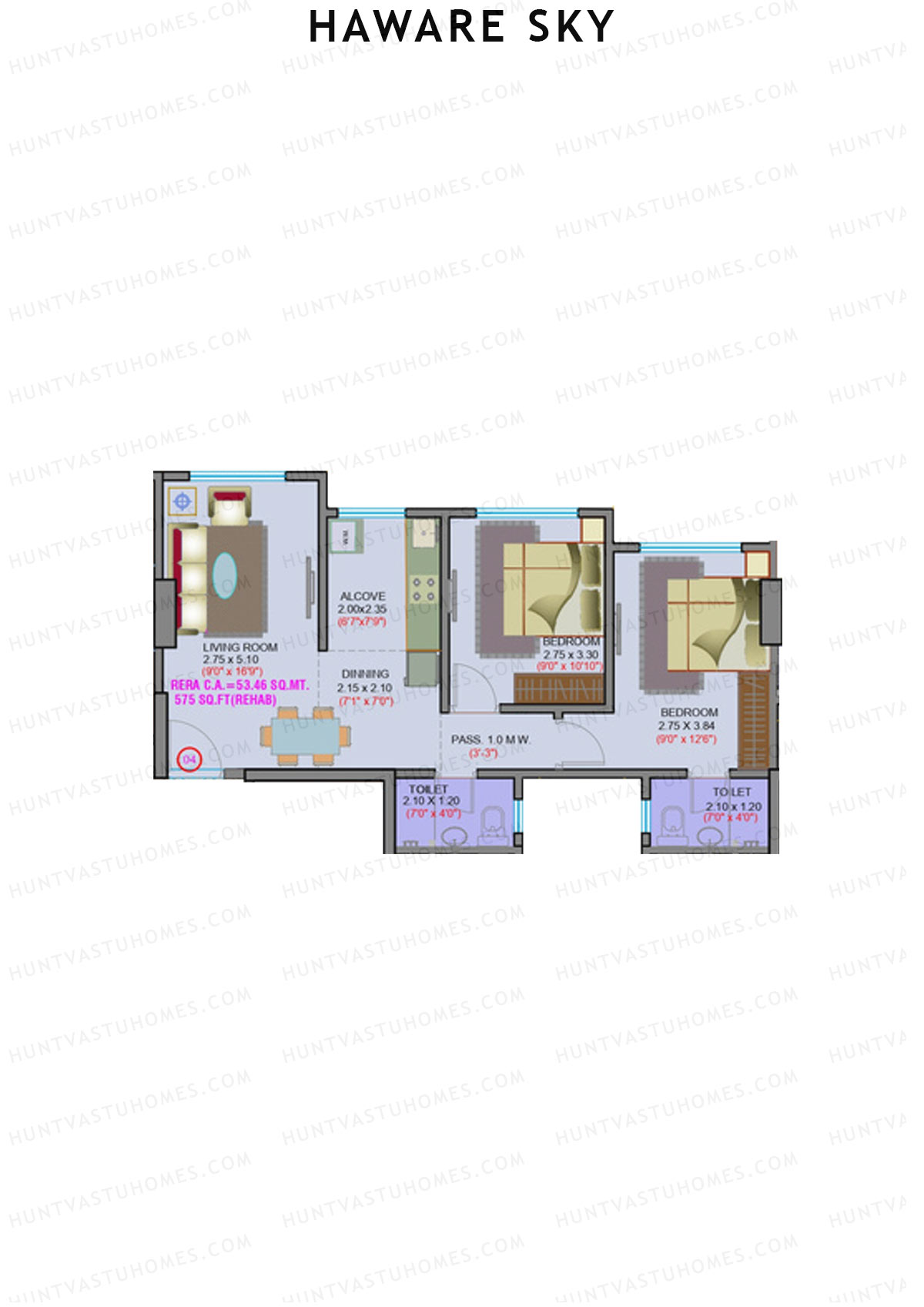 Haware Sky Wing A Unit 4 Floor Plan