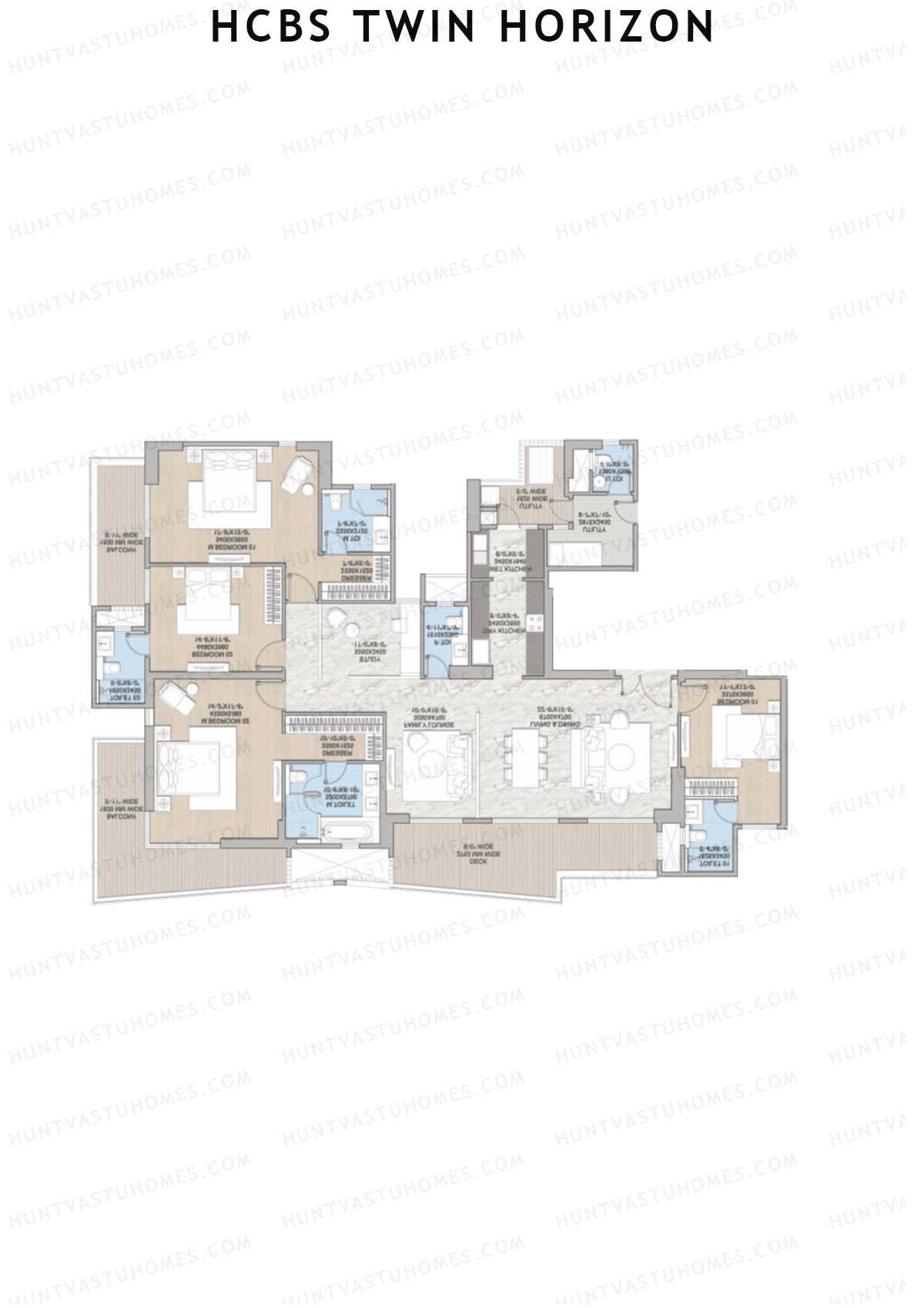 HCBS Twin Horizon Tower A Unit 2 (Type 2) Floor Plan