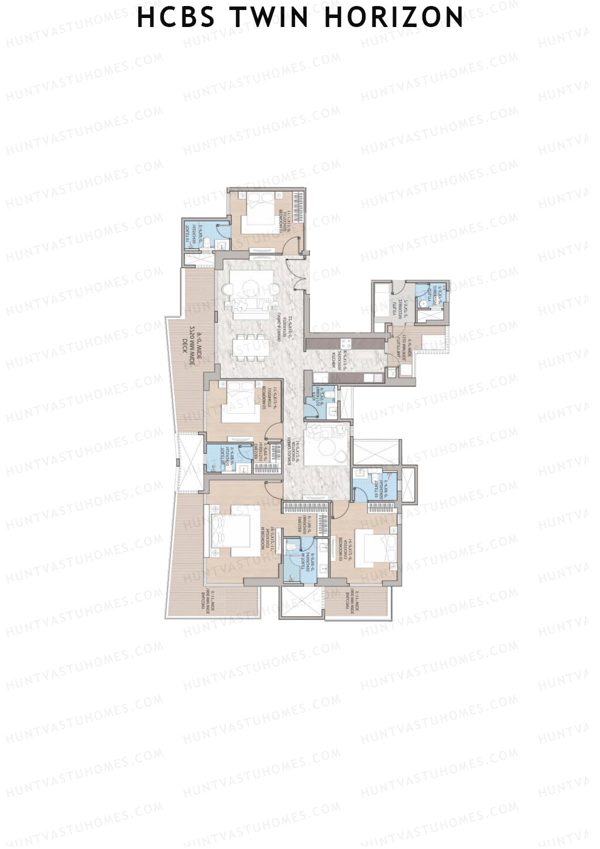 HCBS Twin Horizon Tower B Unit 2 (Type 2) Floor Plan