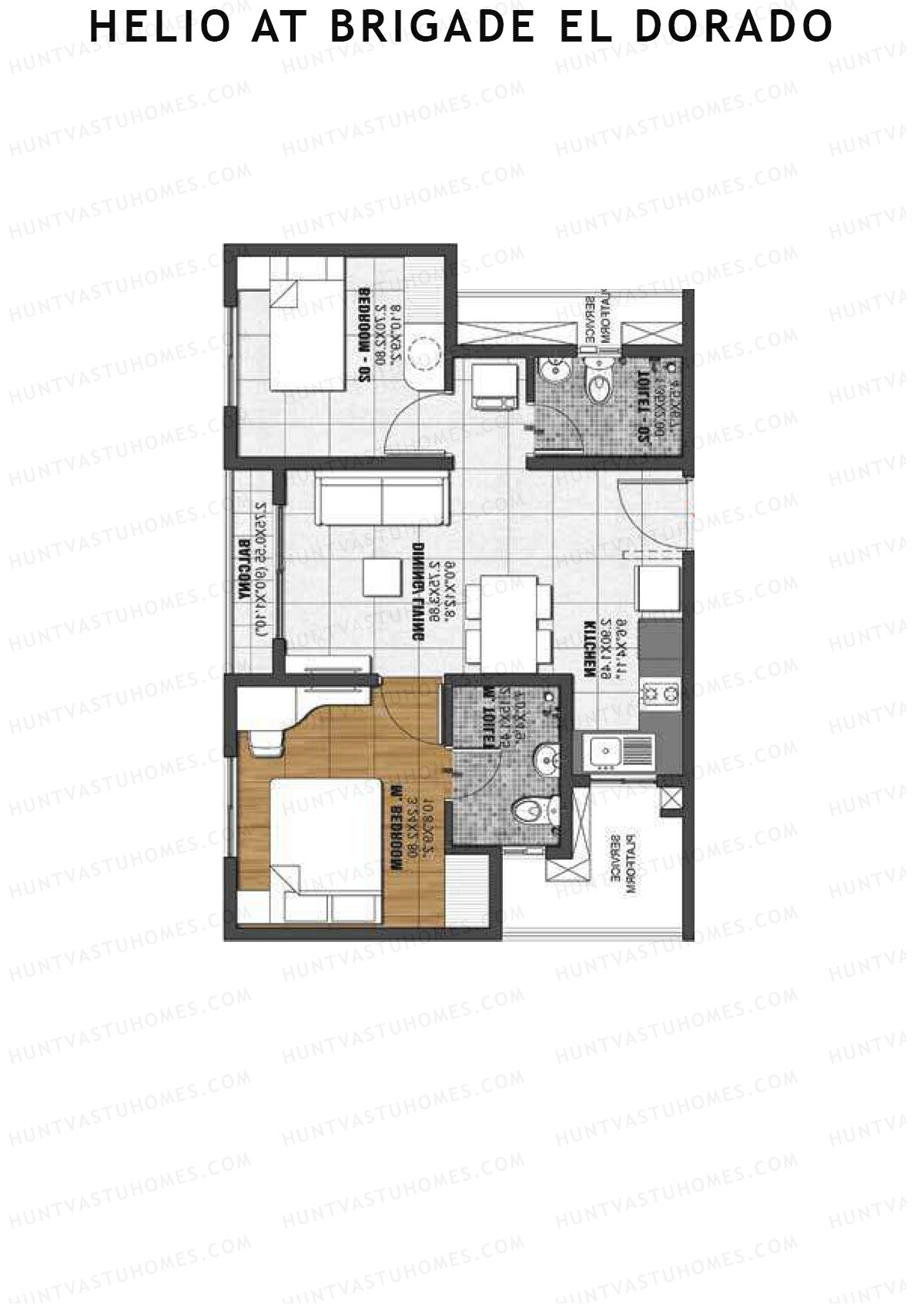 Helio at Brigade El Dorado Gallium Unit 25 (Type B) Floor Plan