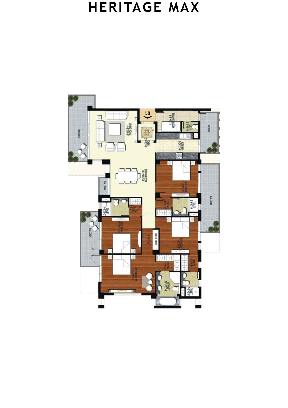 Heritage Max Tower F Unit 1 Floor Plan