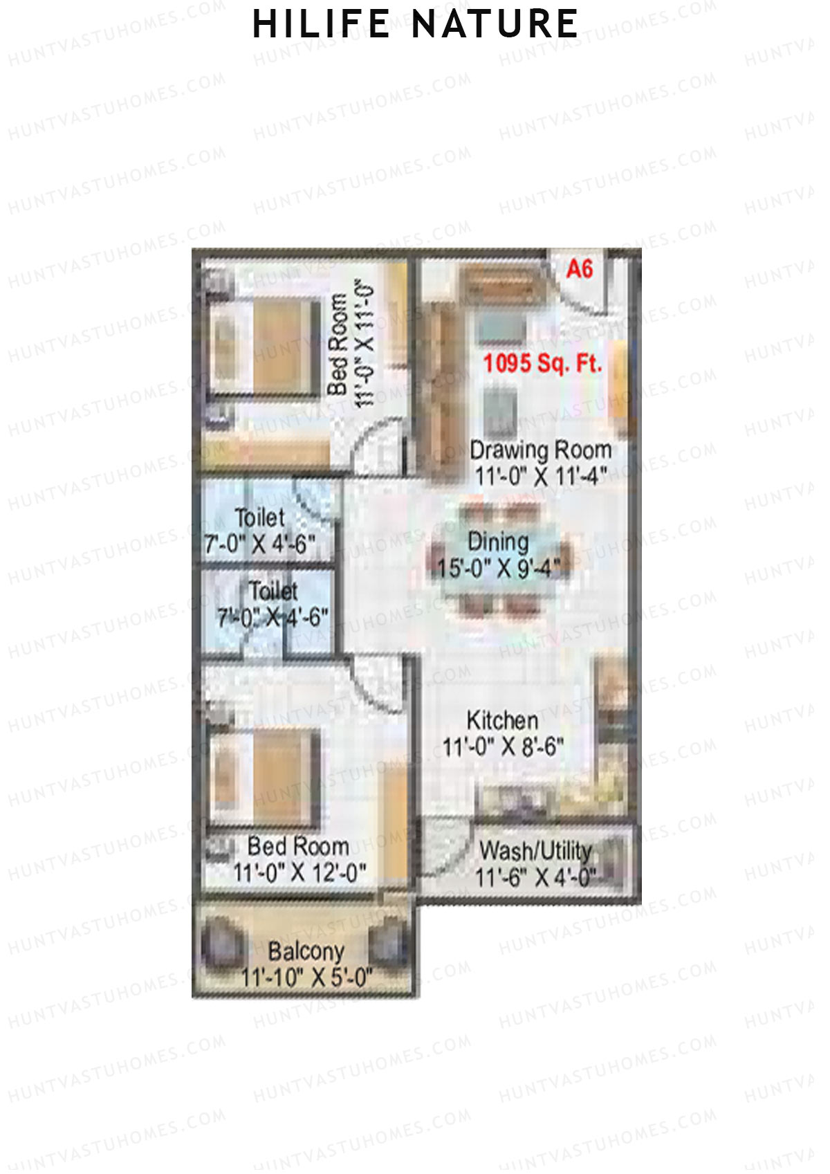 Hilife Nature Block A Unit 6 Floor Plan