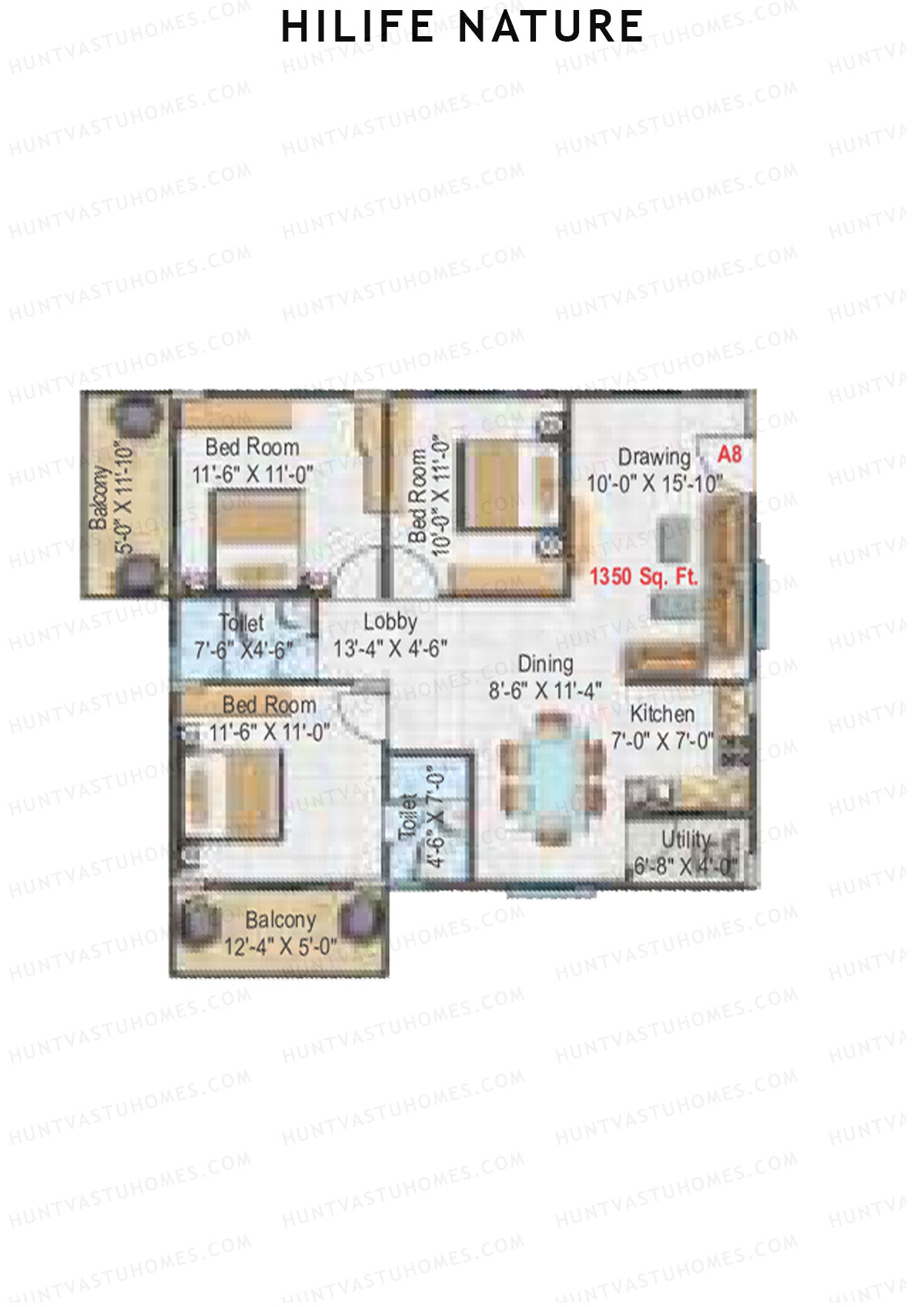 Hilife Nature Block A Unit 8 Floor Plan