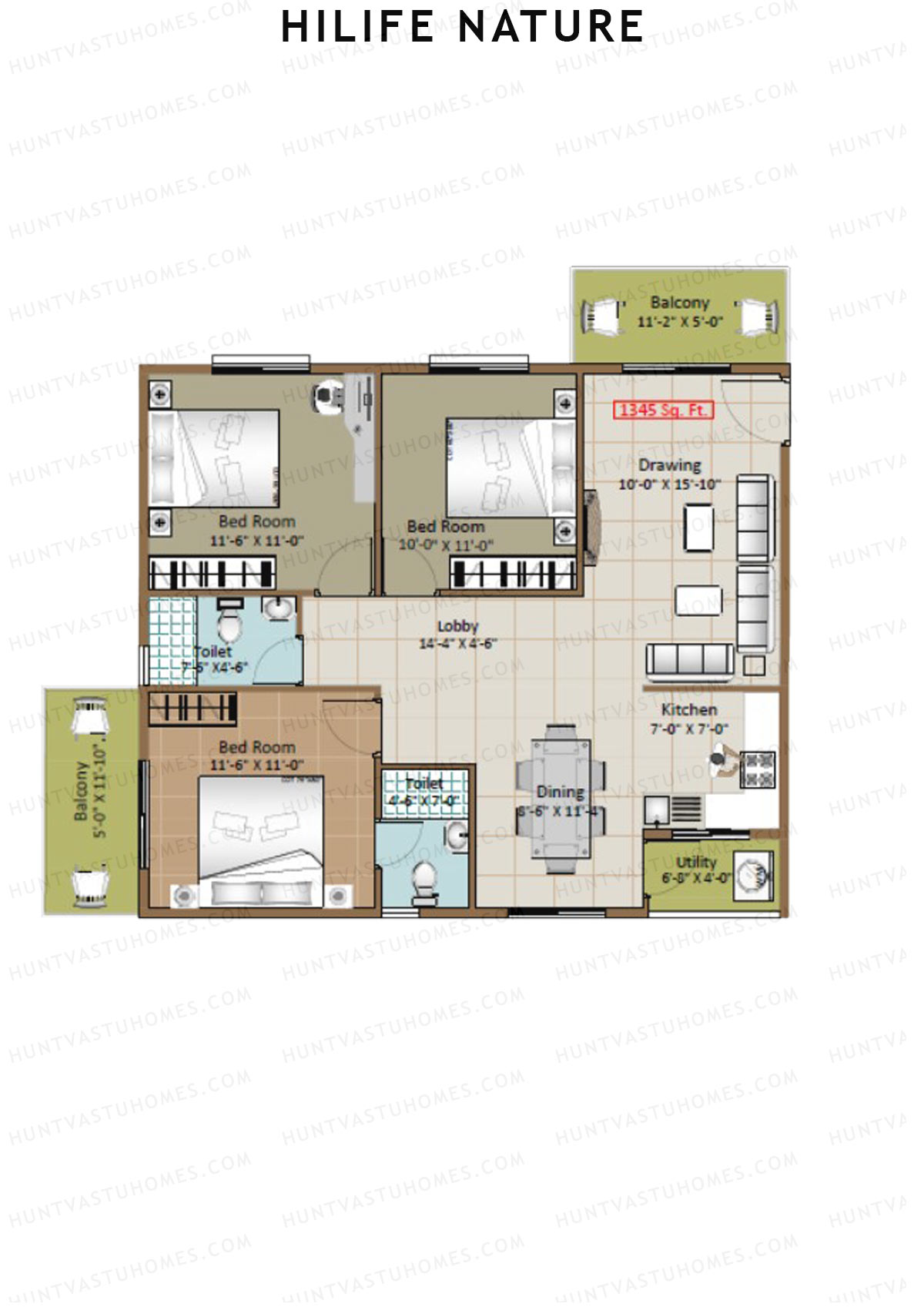 Hilife Nature Block B Unit 13 Floor Plan