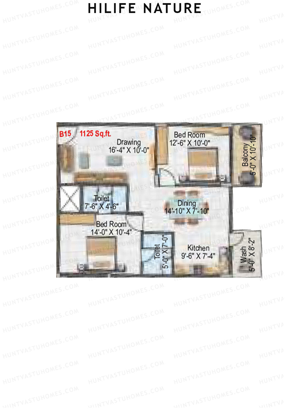Hilife Nature Block B Unit 15 Floor Plan