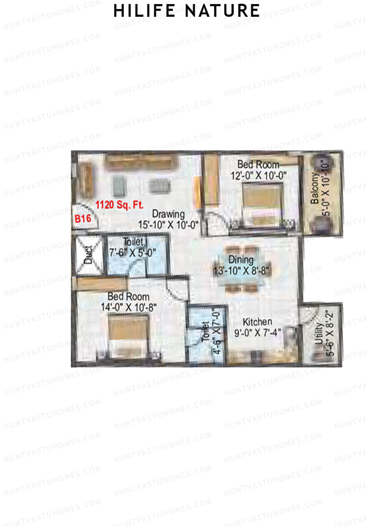 Hilife Nature Block B Unit 16 Floor Plan