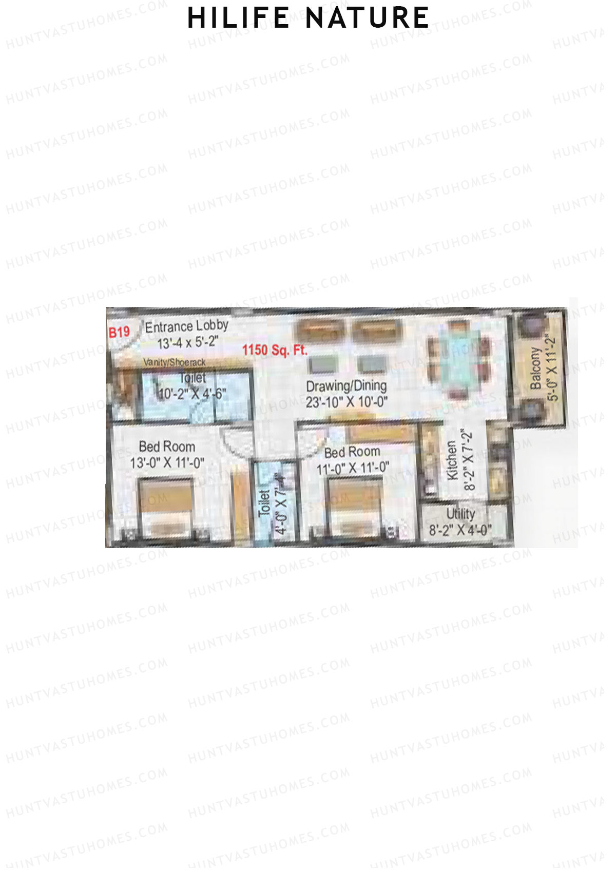 Hilife Nature Block B Unit 19 Floor Plan