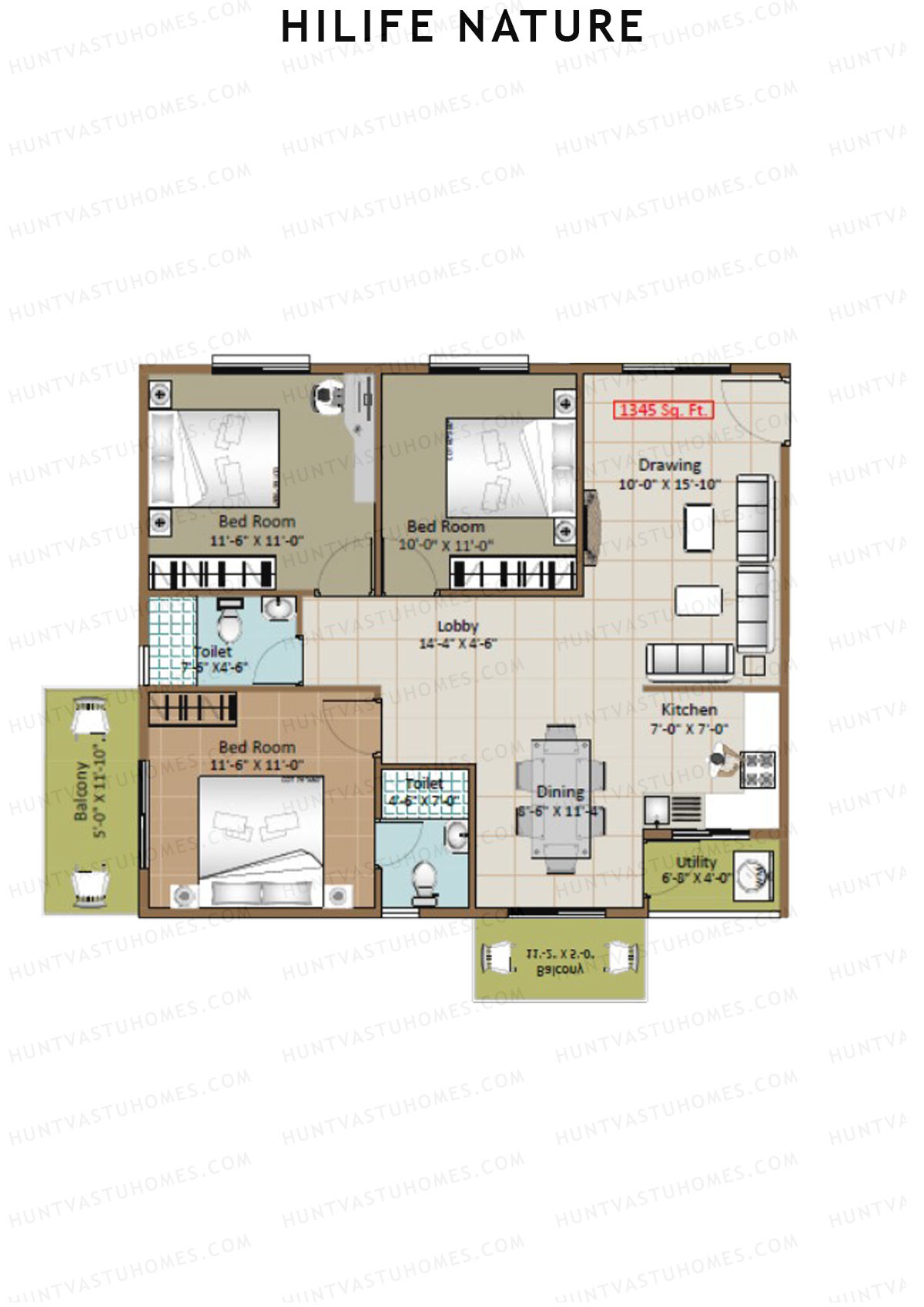 Hilife Nature Block B Unit 1 Floor Plan