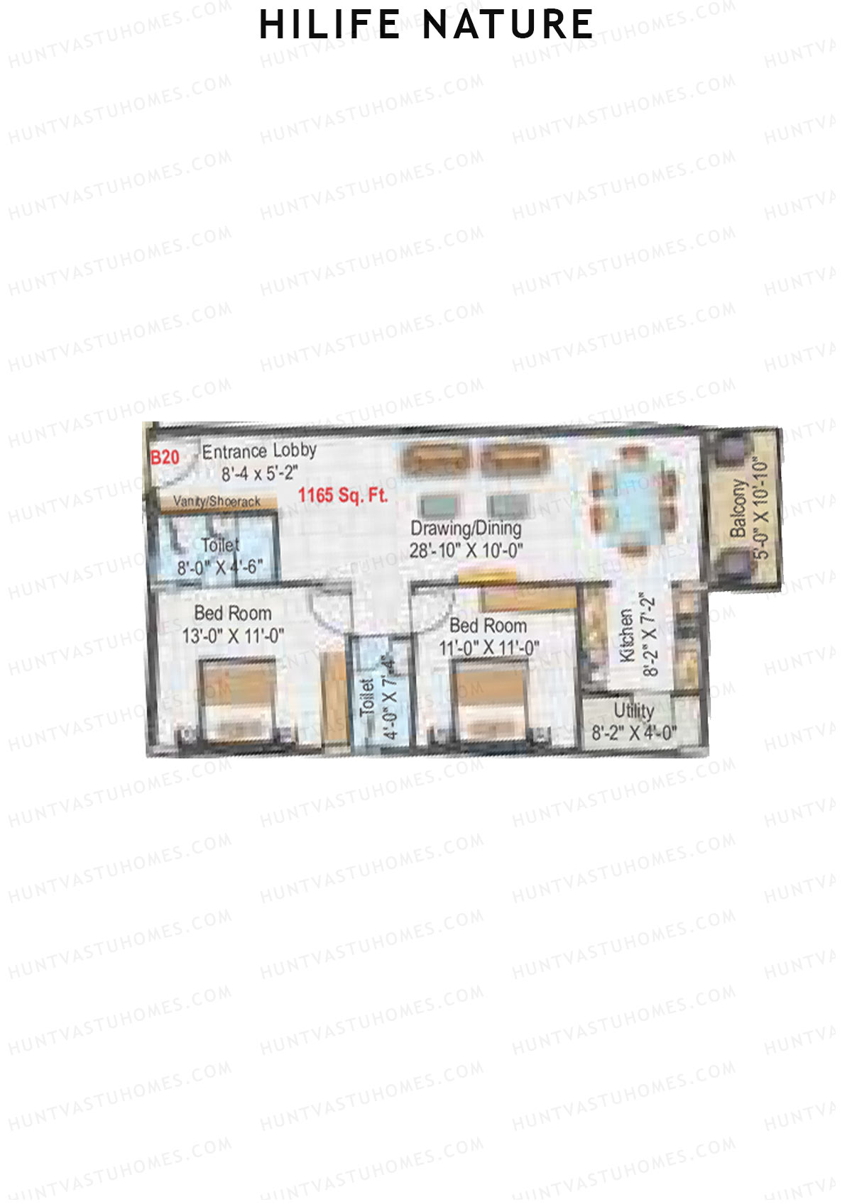 Hilife Nature Block B Unit 20 Floor Plan