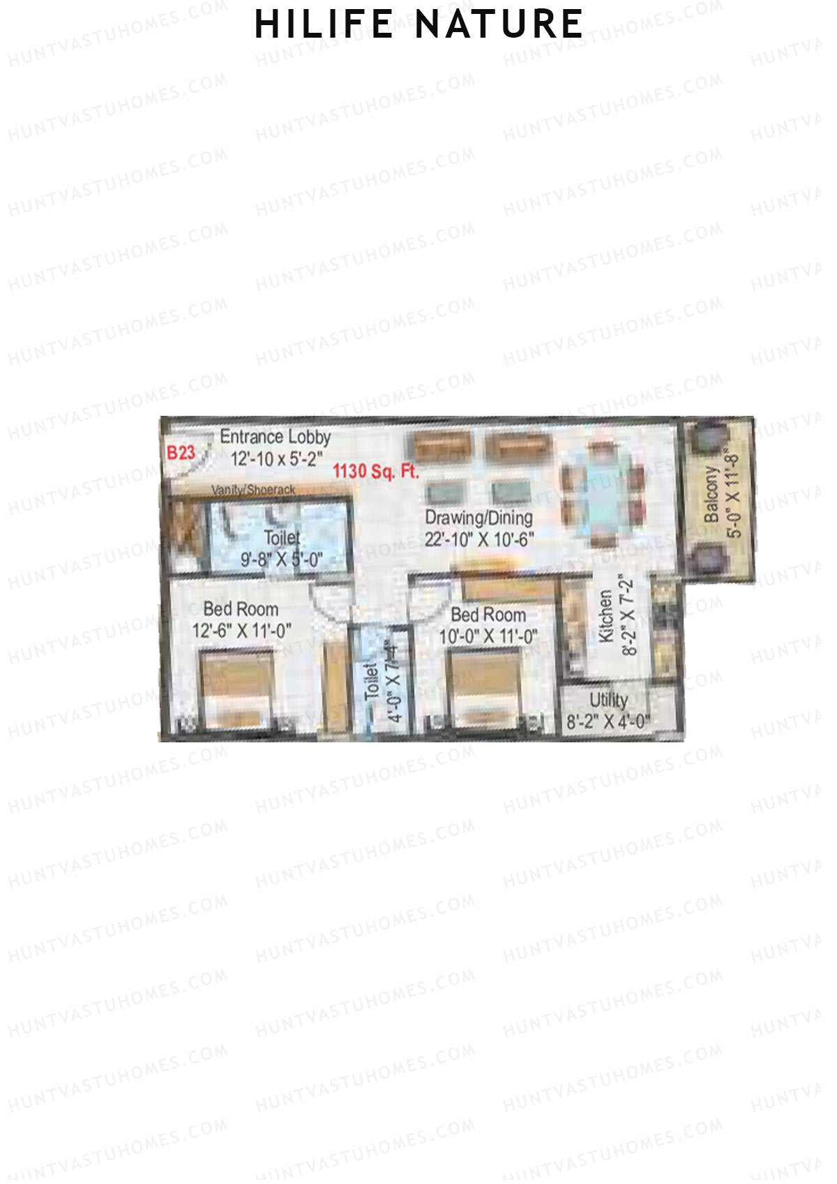 Hilife Nature Block B Unit 24 Floor Plan