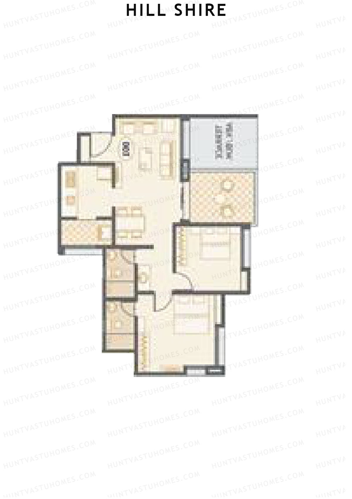 Hill Shire Tower B Unit 2 Floor Plan