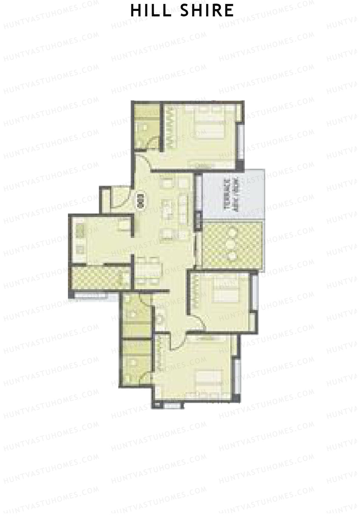 Hill Shire Tower B Unit 3 Floor Plan