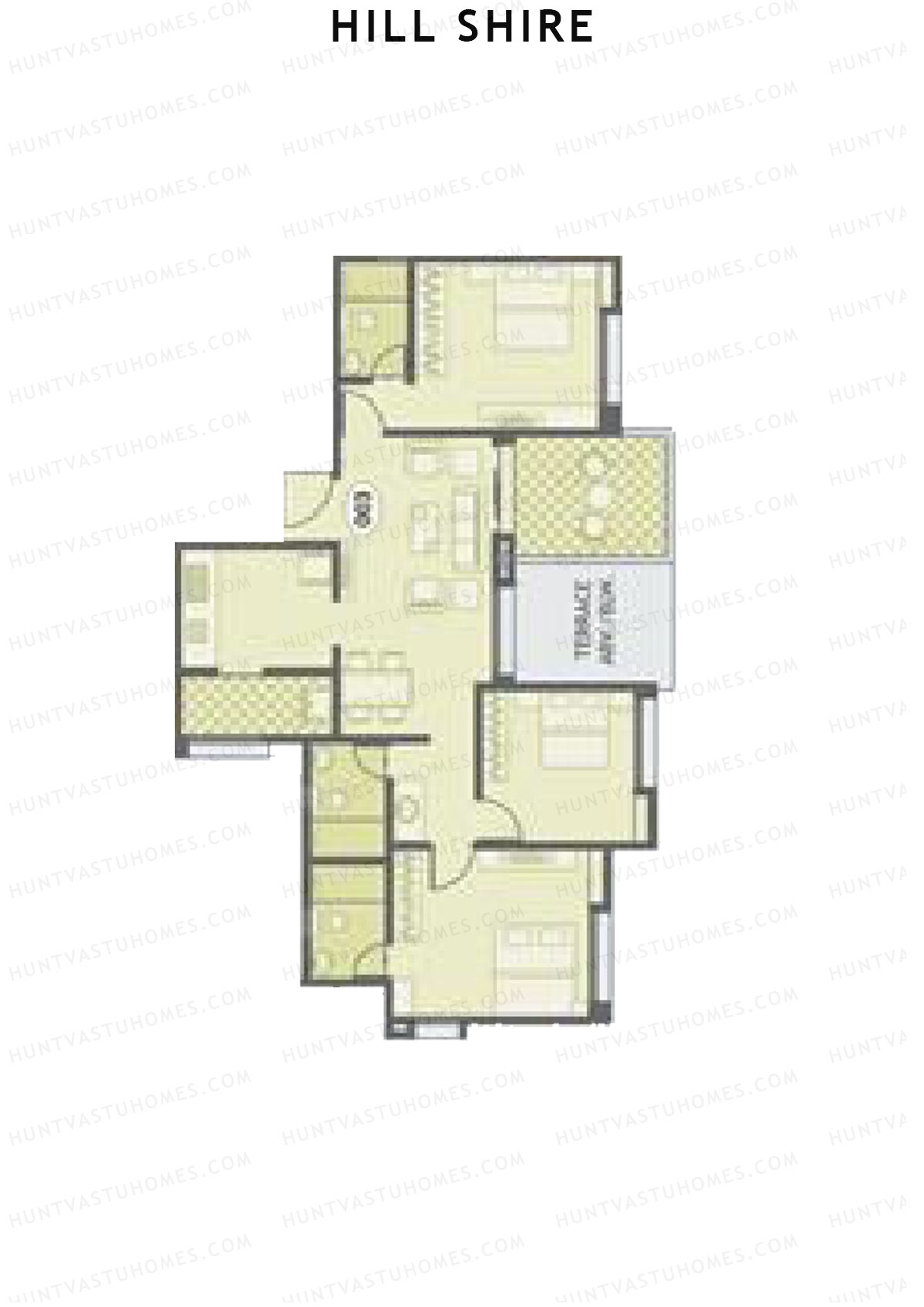 Hill Shire Tower B Unit 3 Floor Plan