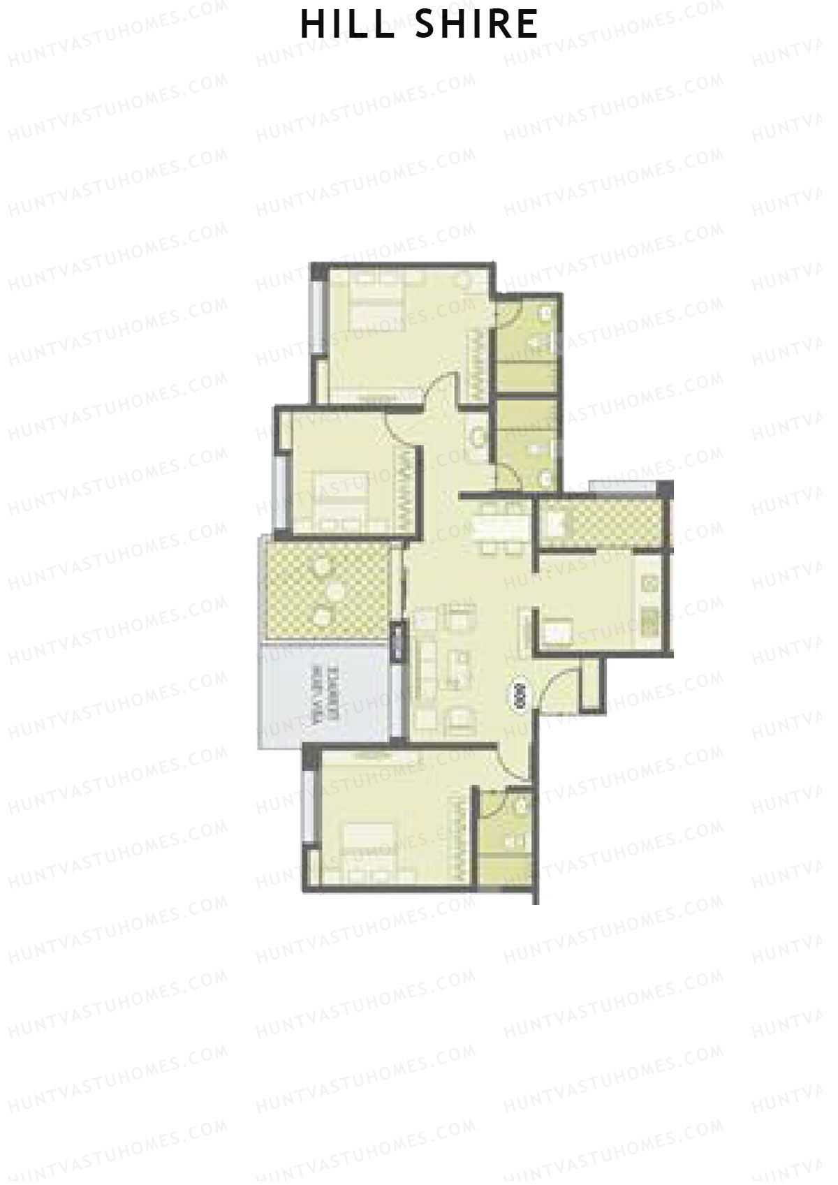 Hill Shire Tower E Unit 1 Floor Plan