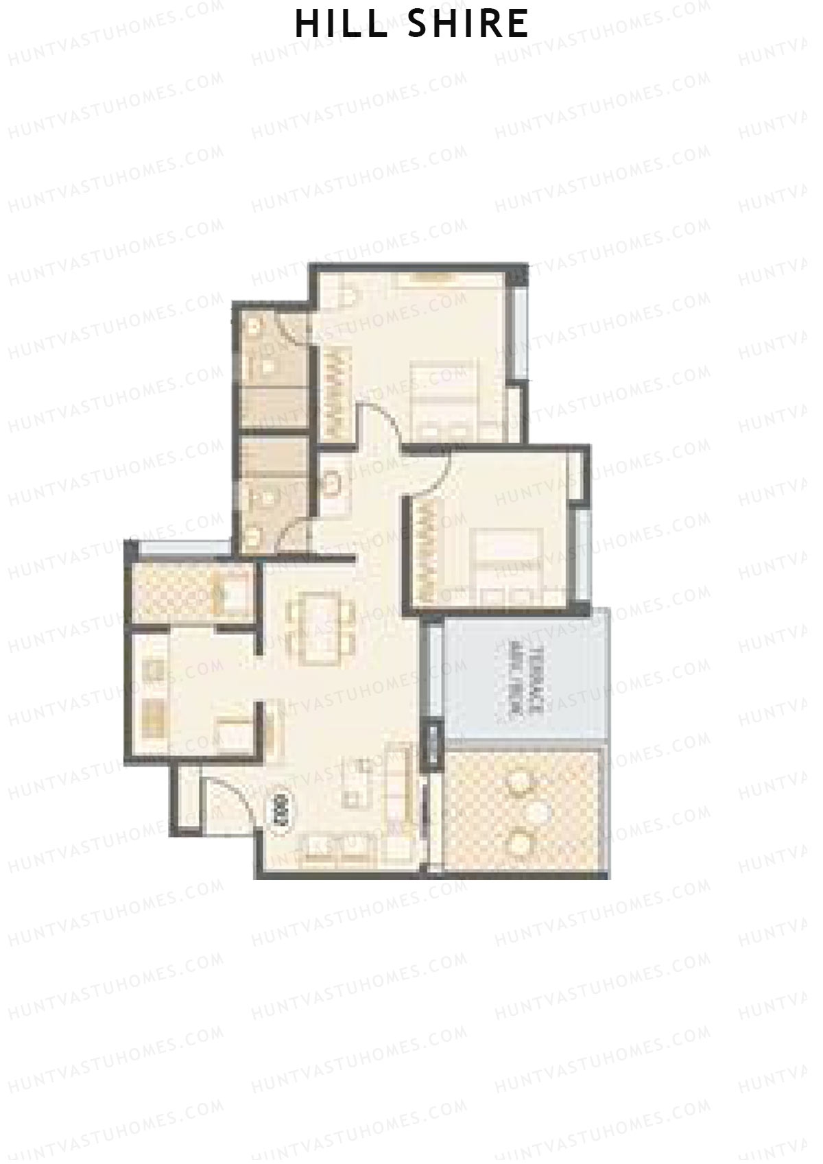 Hill Shire Tower E Unit 2 Floor Plan