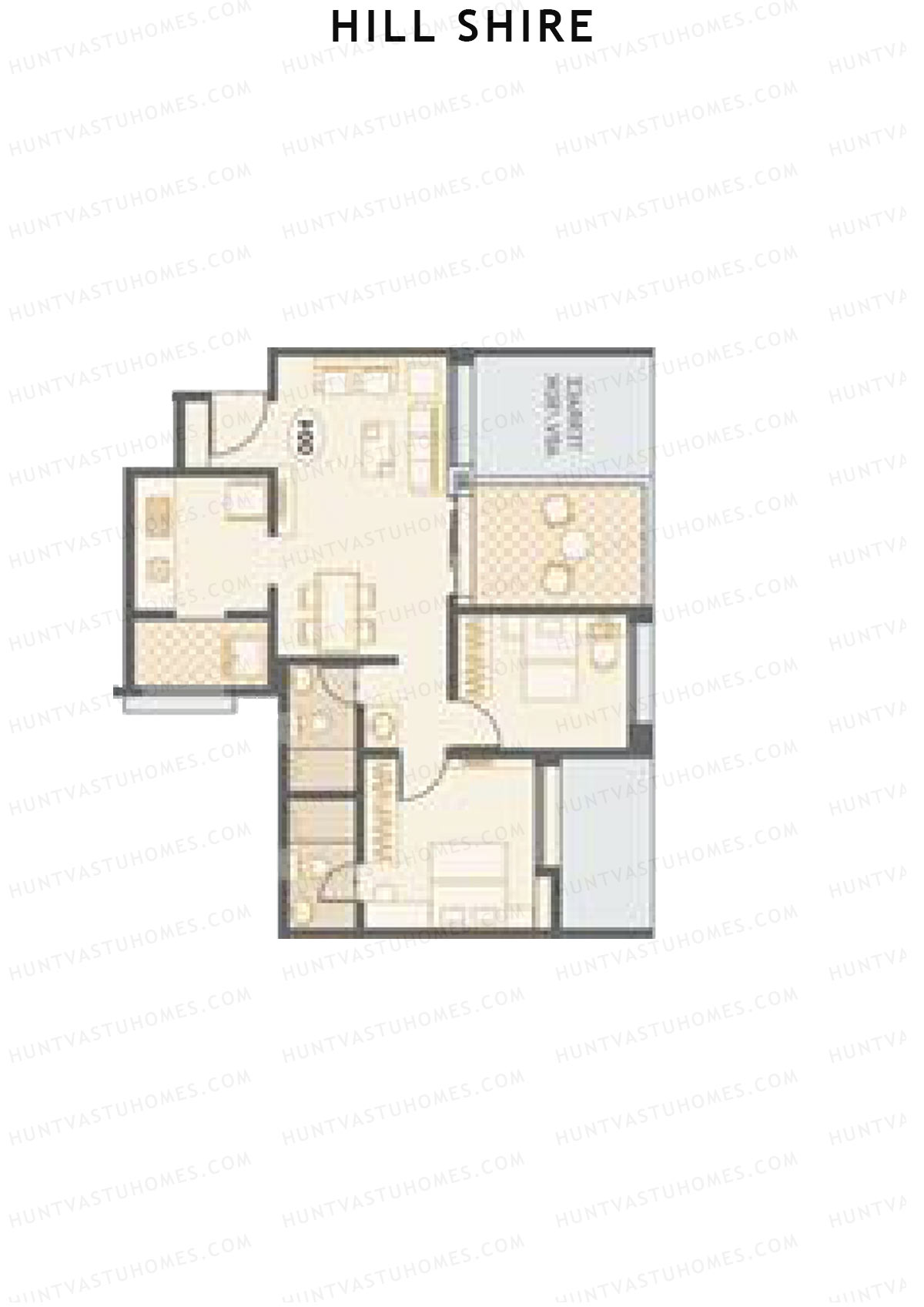 Hill Shire Tower E Unit 3 Floor Plan