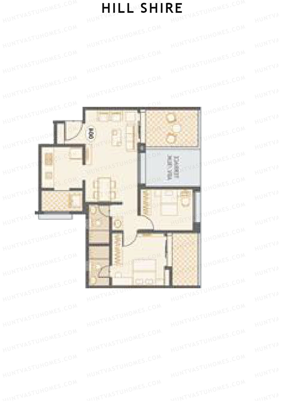 Hill Shire Tower E Unit 3 Floor Plan