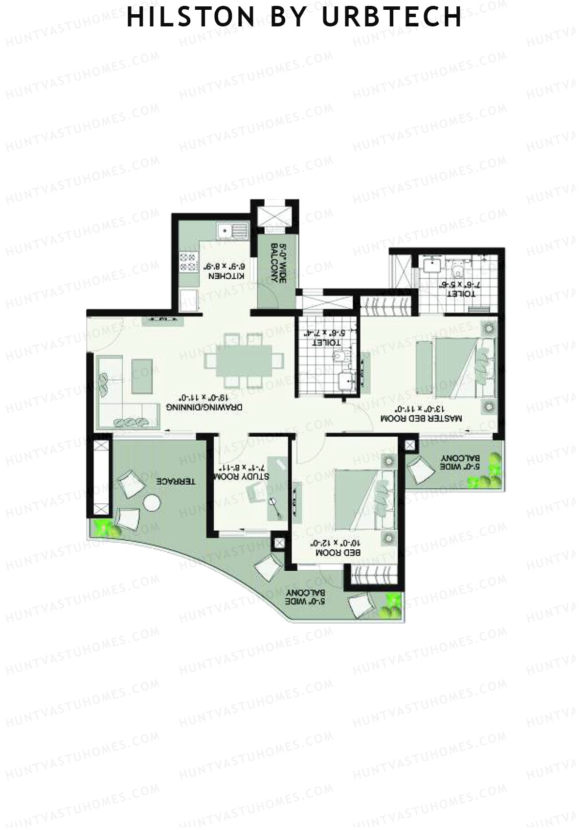 Hilston By Urbtech Tower A Unit 1 Floor Plan