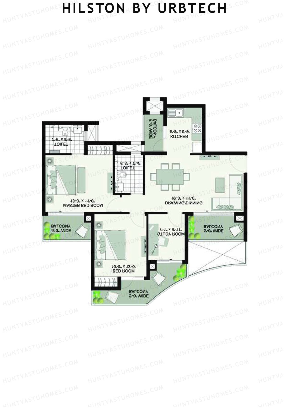 Hilston By Urbtech Tower A Unit 2 Floor Plan