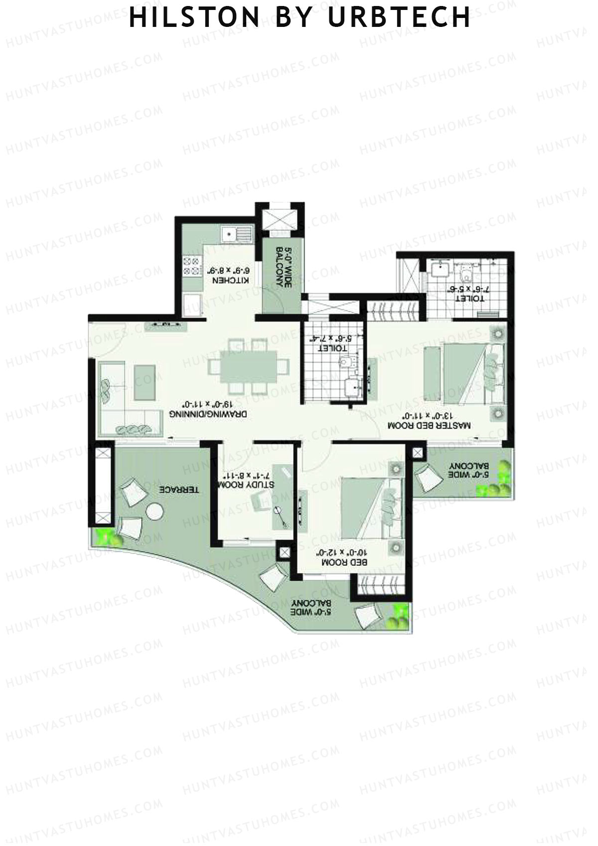 Hilston By Urbtech Tower B Unit 1 Floor Plan