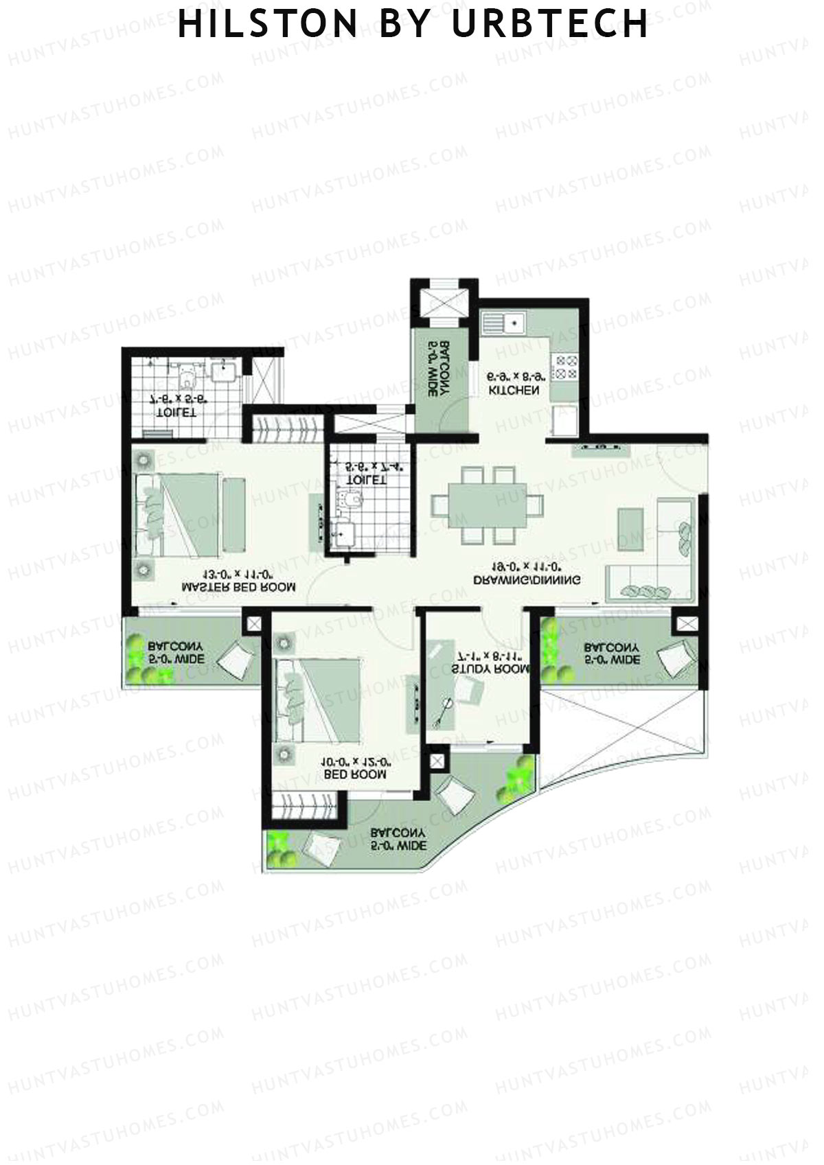 Hilston By Urbtech Tower B Unit 2 Floor Plan