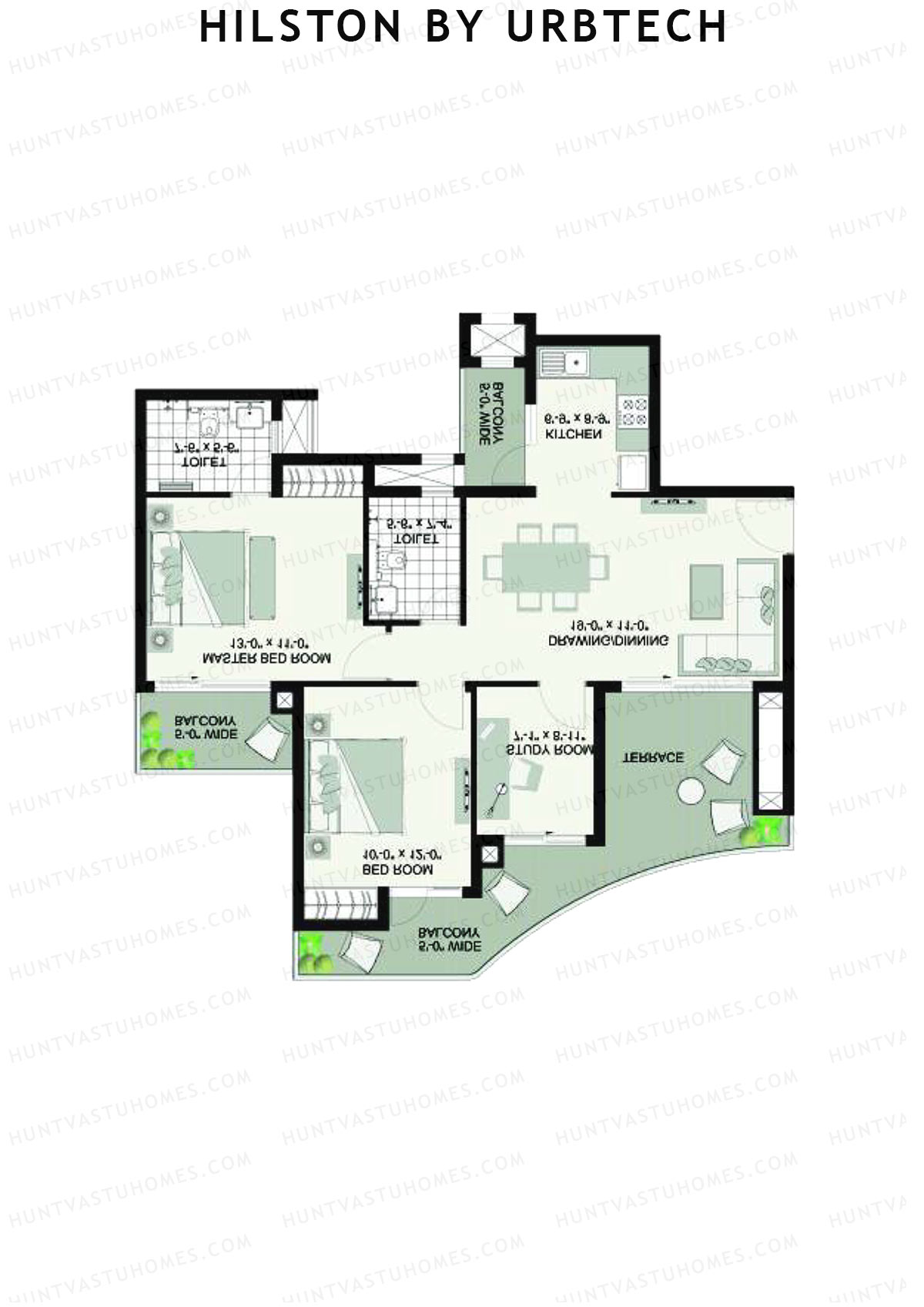 Hilston By Urbtech Tower B Unit 2 Floor Plan
