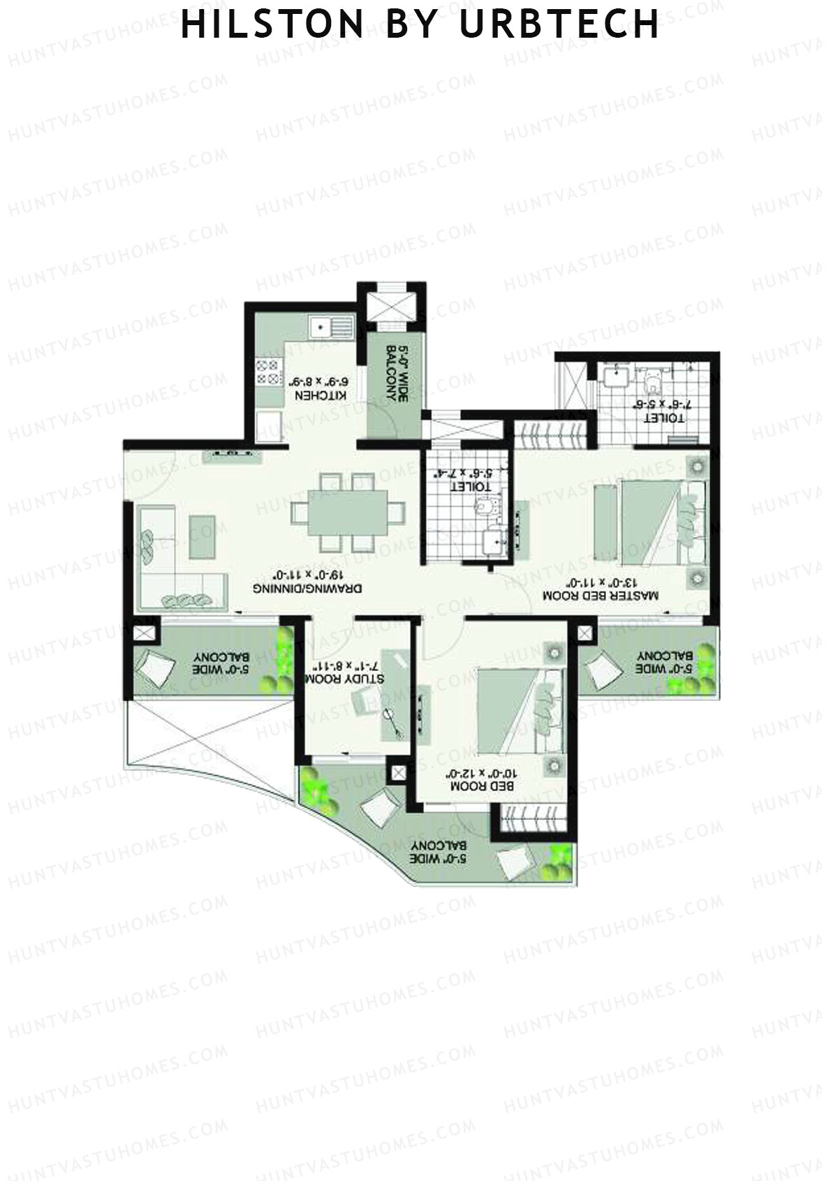 Hilston By Urbtech Tower C Unit 1 Floor Plan
